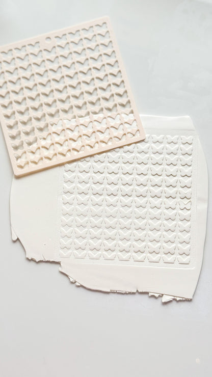 Butterfly Stencil: Spring Pattern Texture for Polymer Clay