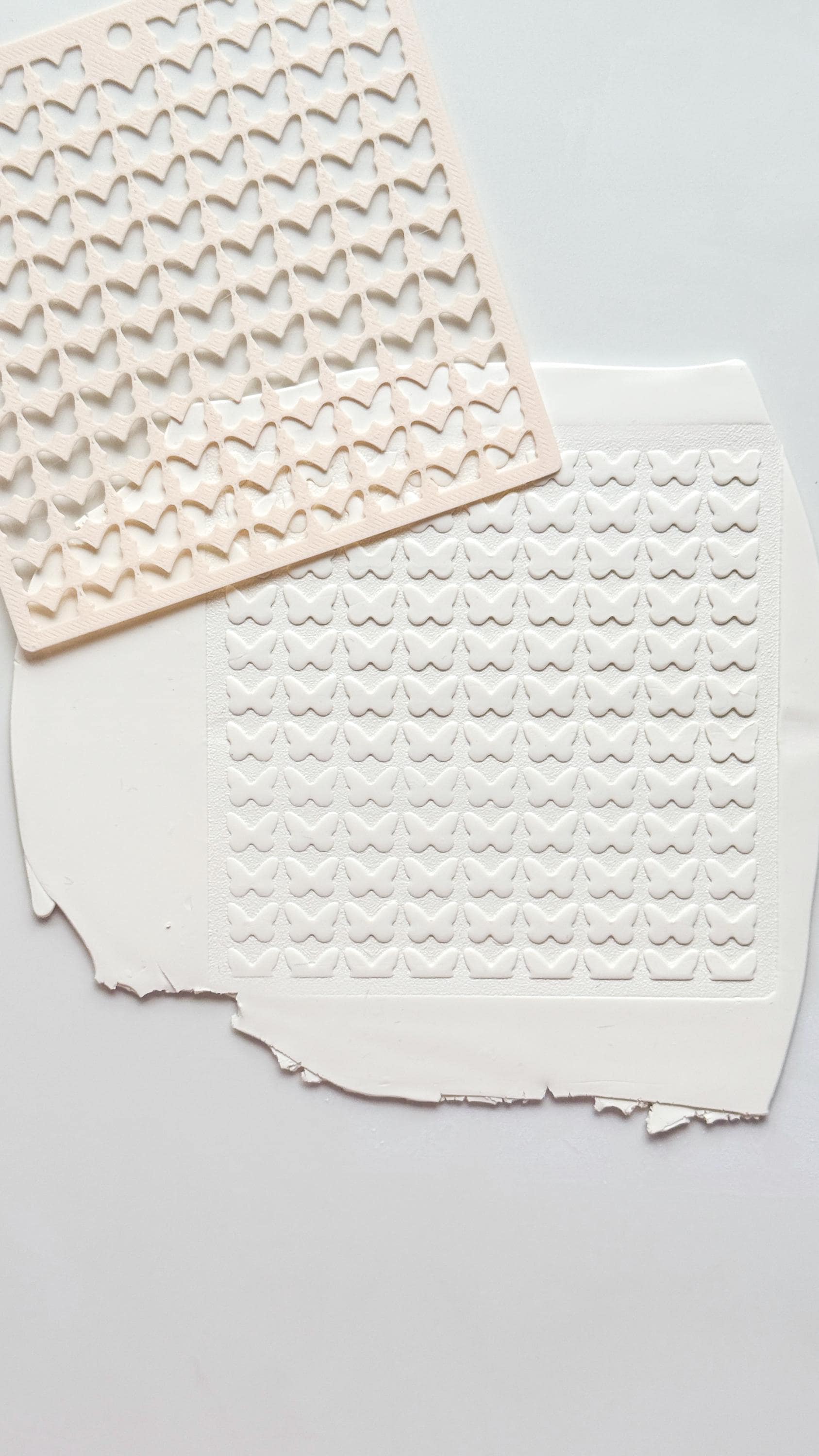 Butterfly Stencil: Spring Pattern Texture for Polymer Clay