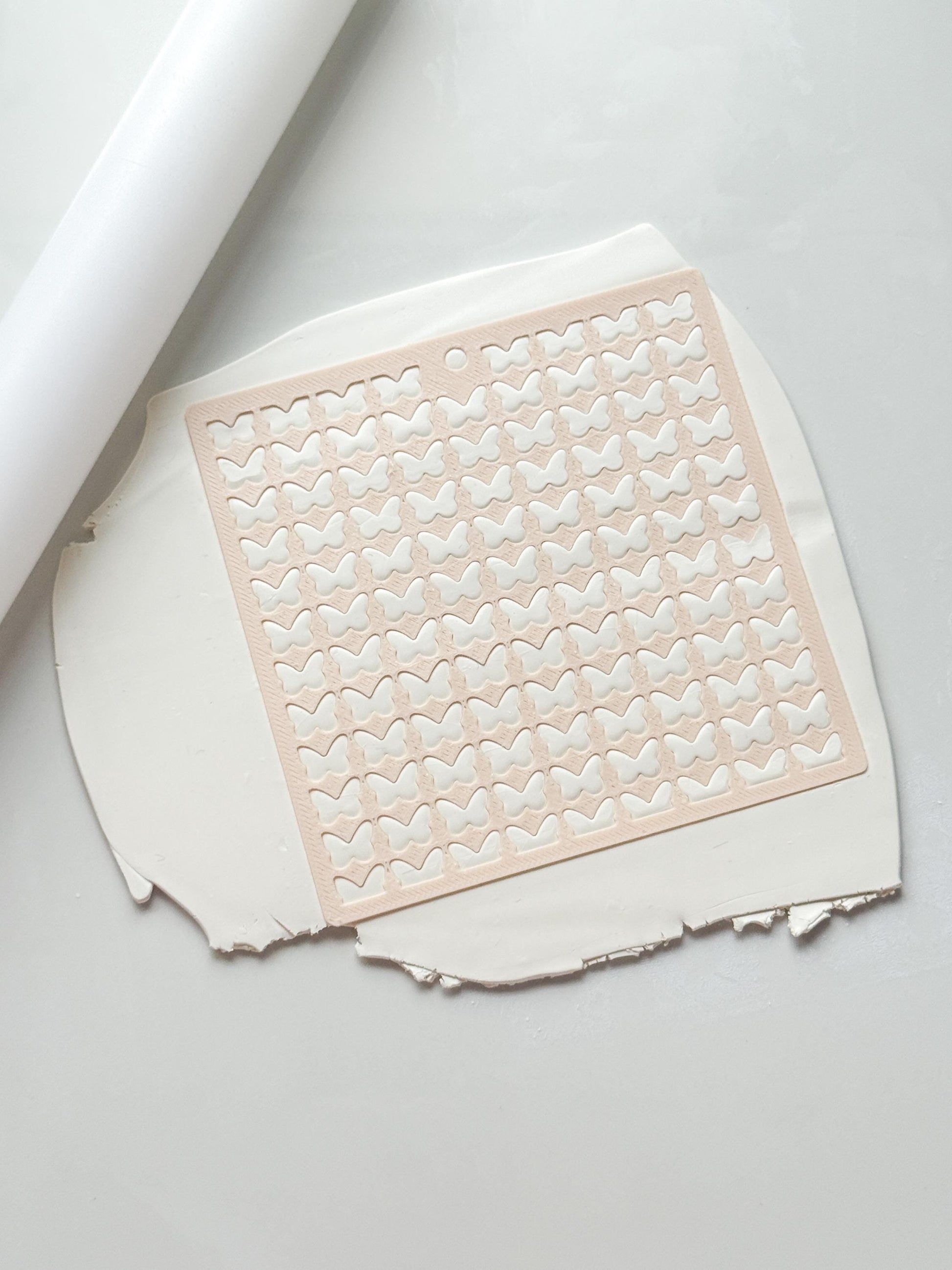 Butterfly Stencil: Spring Pattern Texture for Polymer Clay