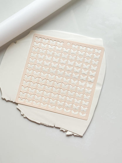 Butterfly Stencil: Spring Pattern Texture for Polymer Clay