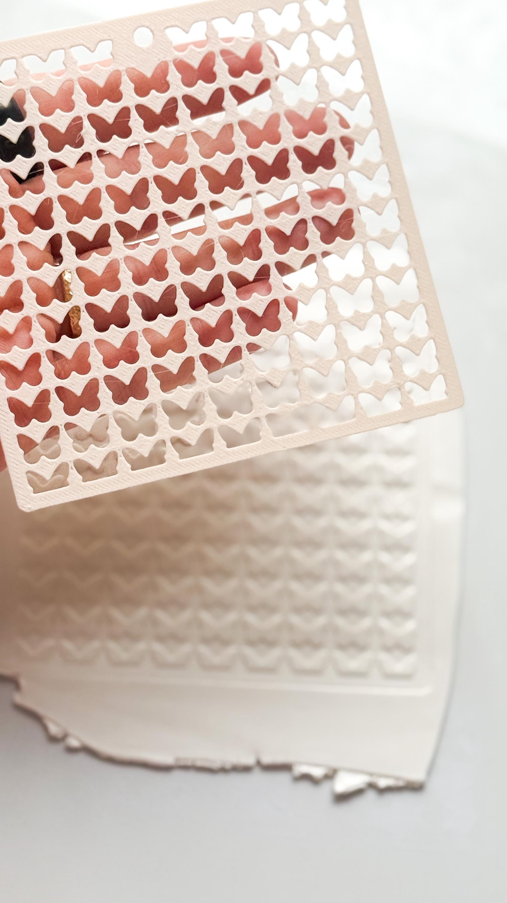 Butterfly Stencil: Spring Pattern Texture for Polymer Clay