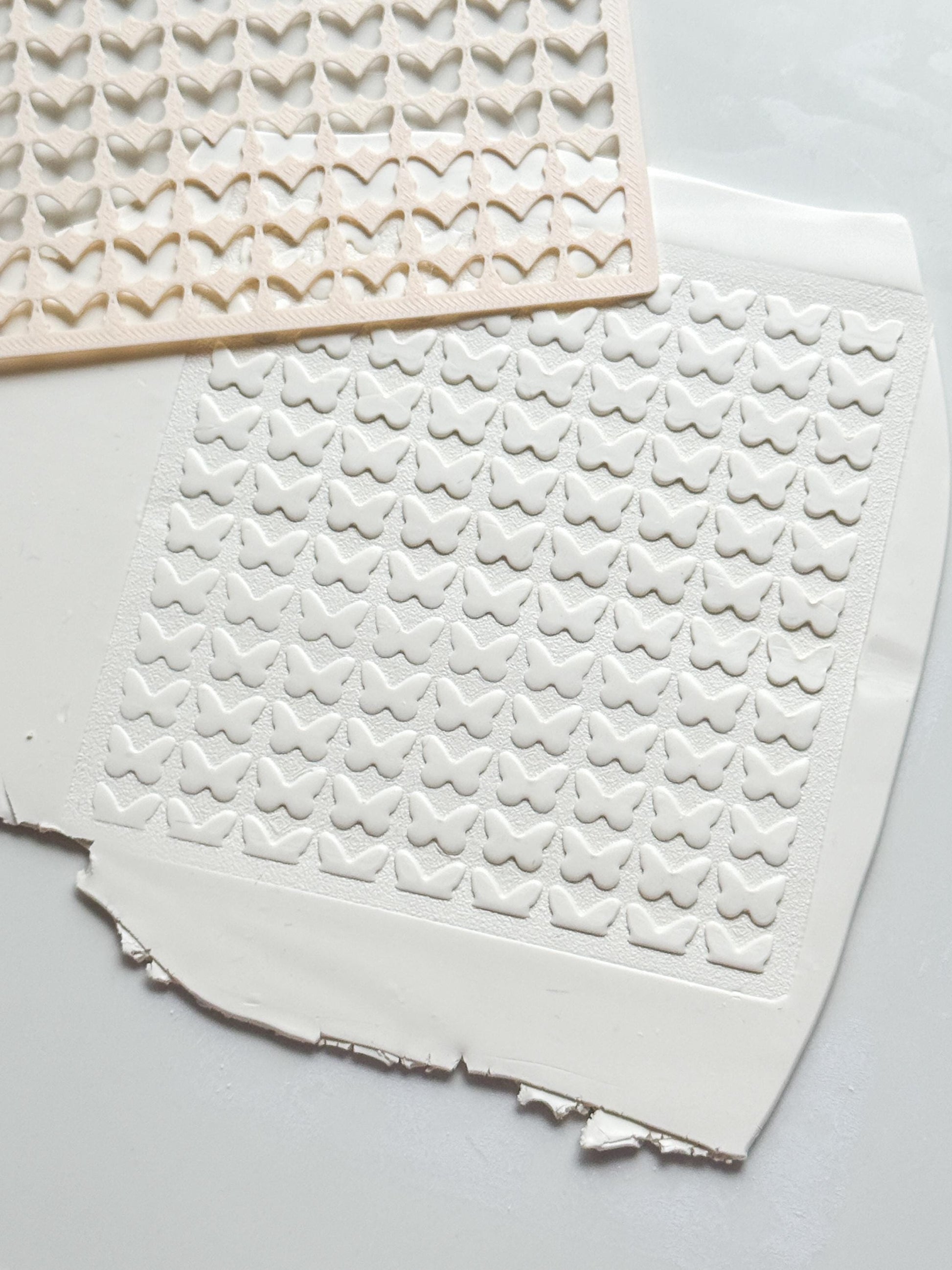 Butterfly Stencil: Spring Pattern Texture for Polymer Clay