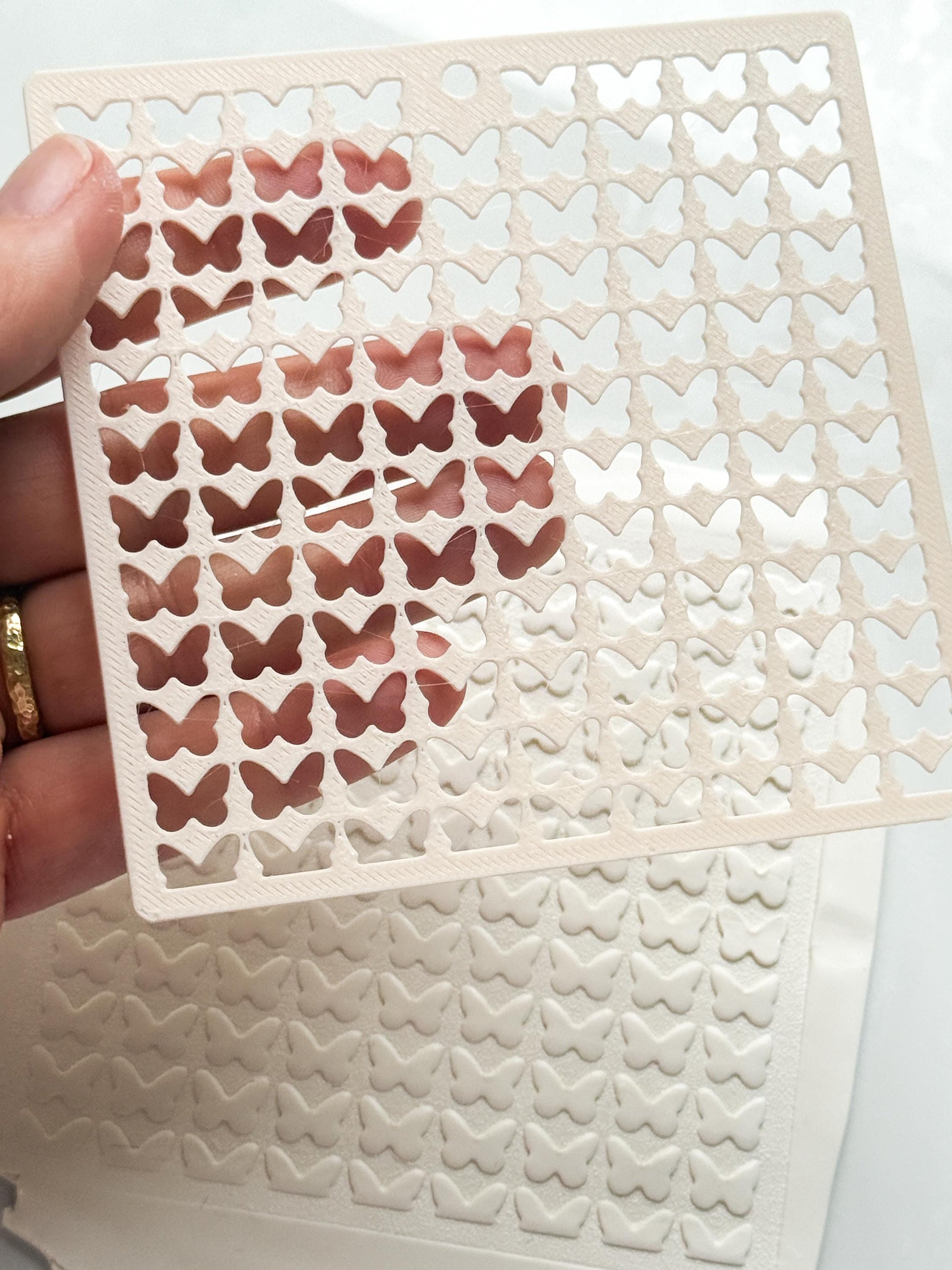 Butterfly Stencil: Spring Pattern Texture for Polymer Clay