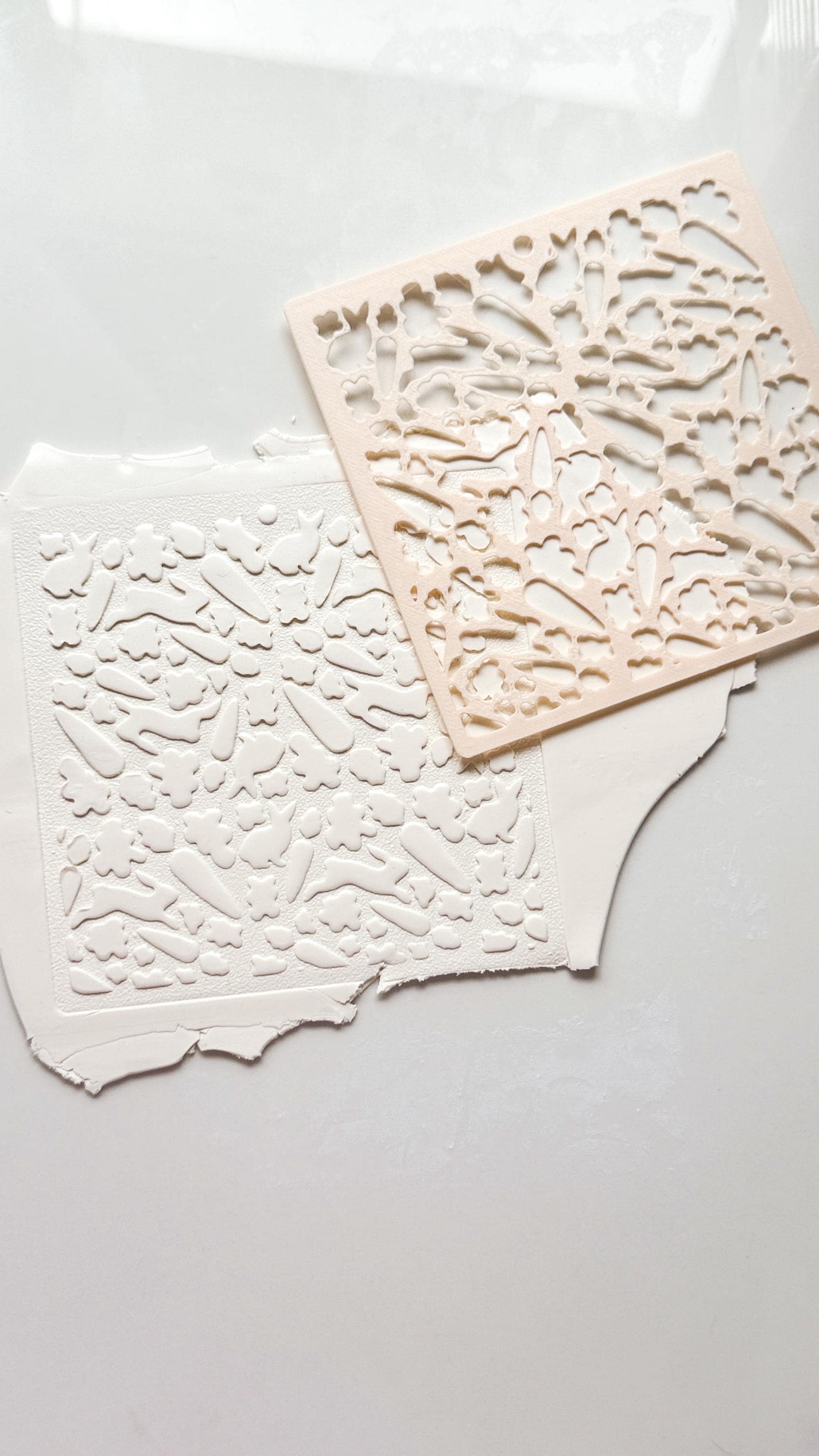 Easter Meadow Stencil: Bunny and Chick Pattern for Polymer Clay