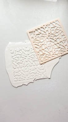 Easter Meadow Stencil: Bunny and Chick Pattern for Polymer Clay