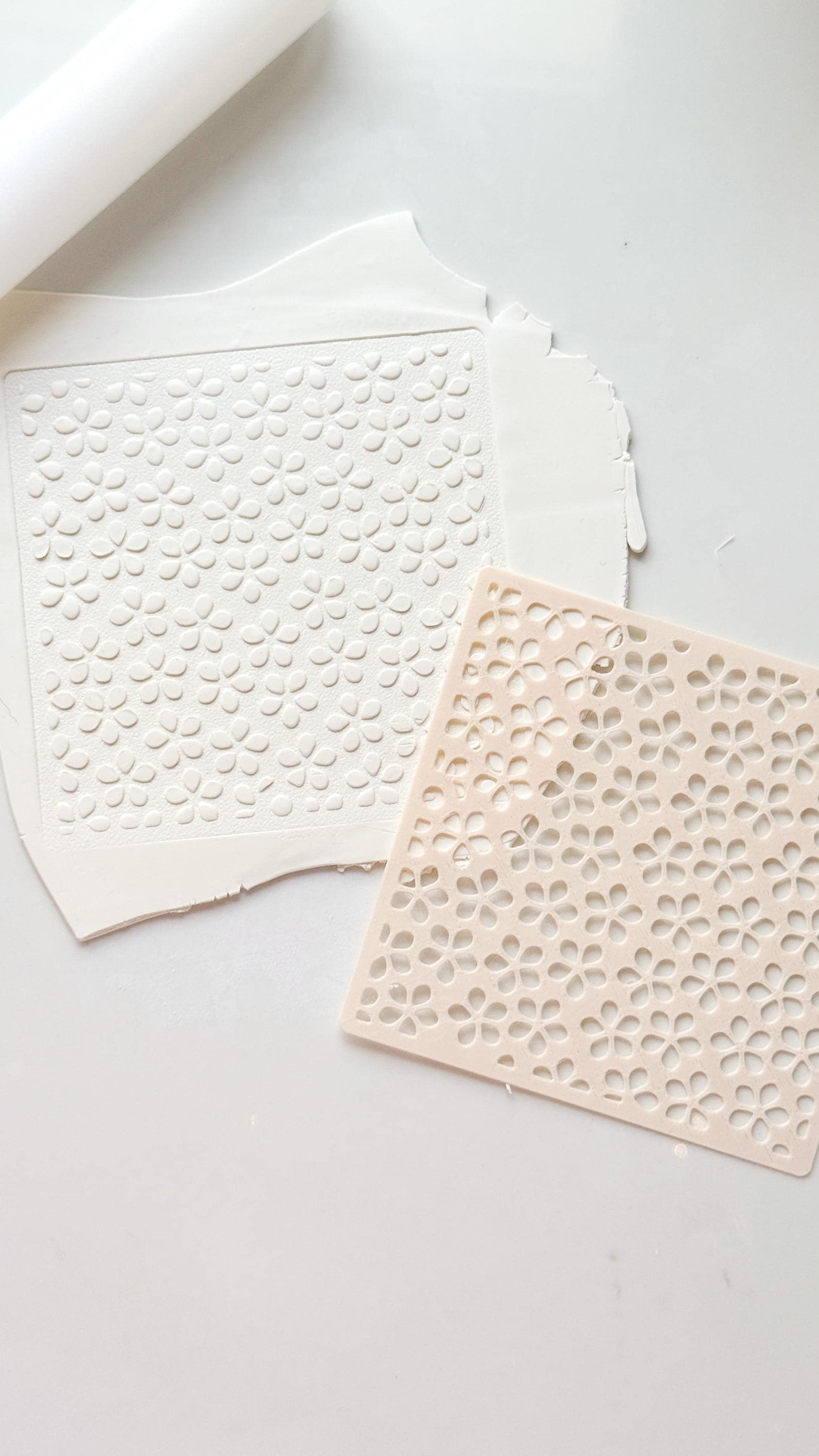 Spring Flower Stencil: Floral Pattern for Polymer Clay