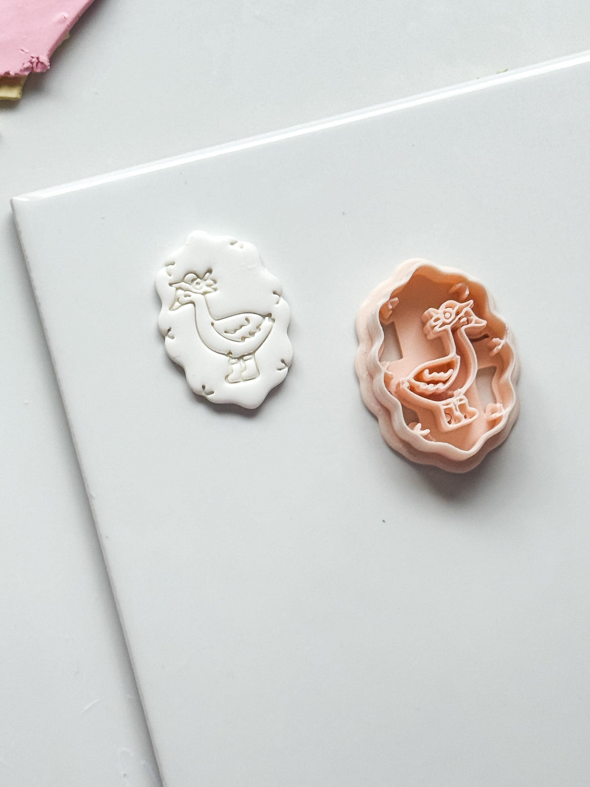 Elio Goose Frame Cutter: Farm Bird with Boots for Polymer Clay