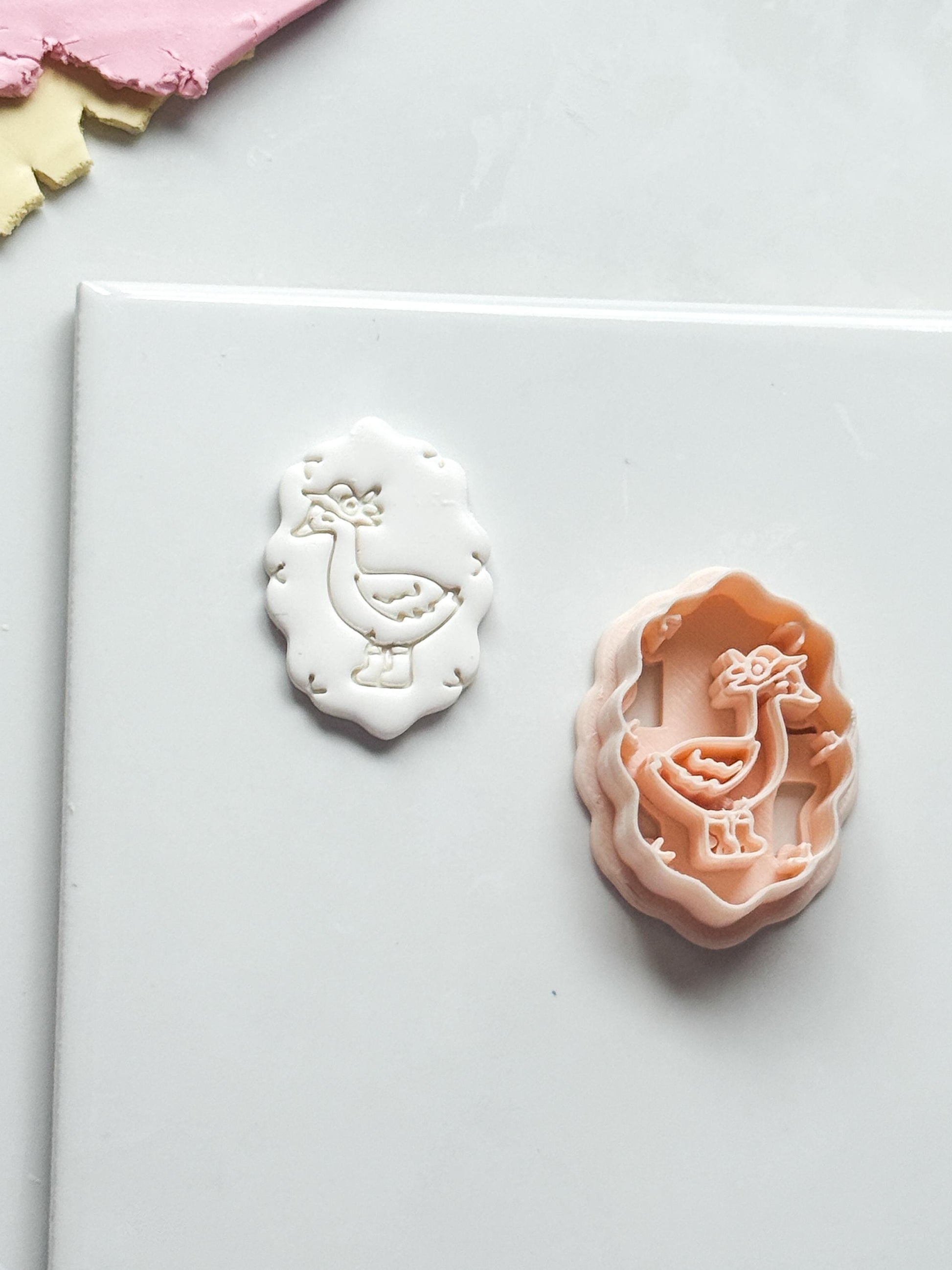 Elio Goose Frame Cutter: Farm Bird with Boots for Polymer Clay