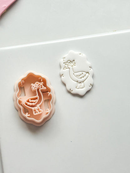 Elio Goose Frame Cutter: Farm Bird with Boots for Polymer Clay