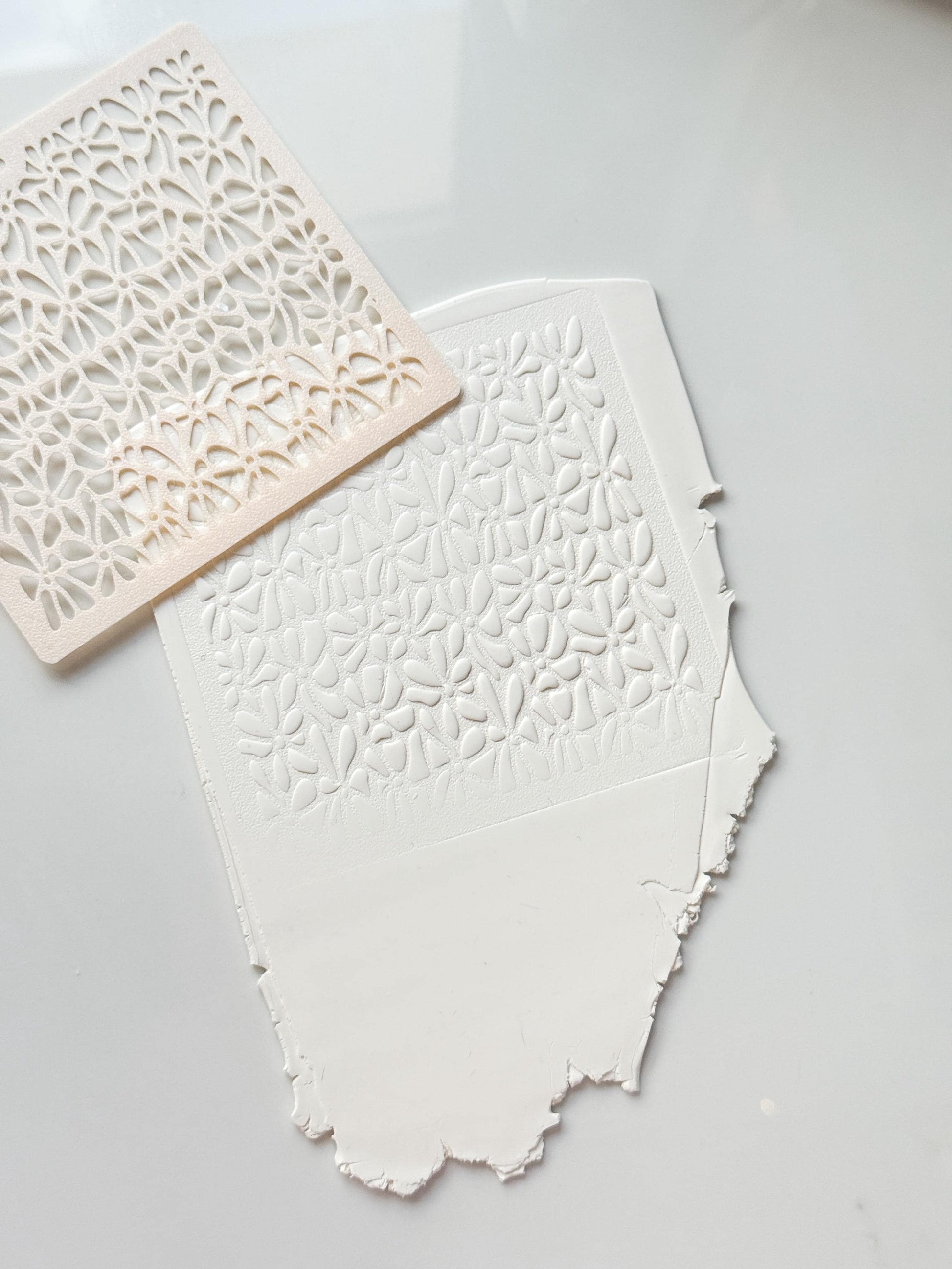 Matisse Inspired Stencil: Abstract Floral Pattern for Polymer Clay