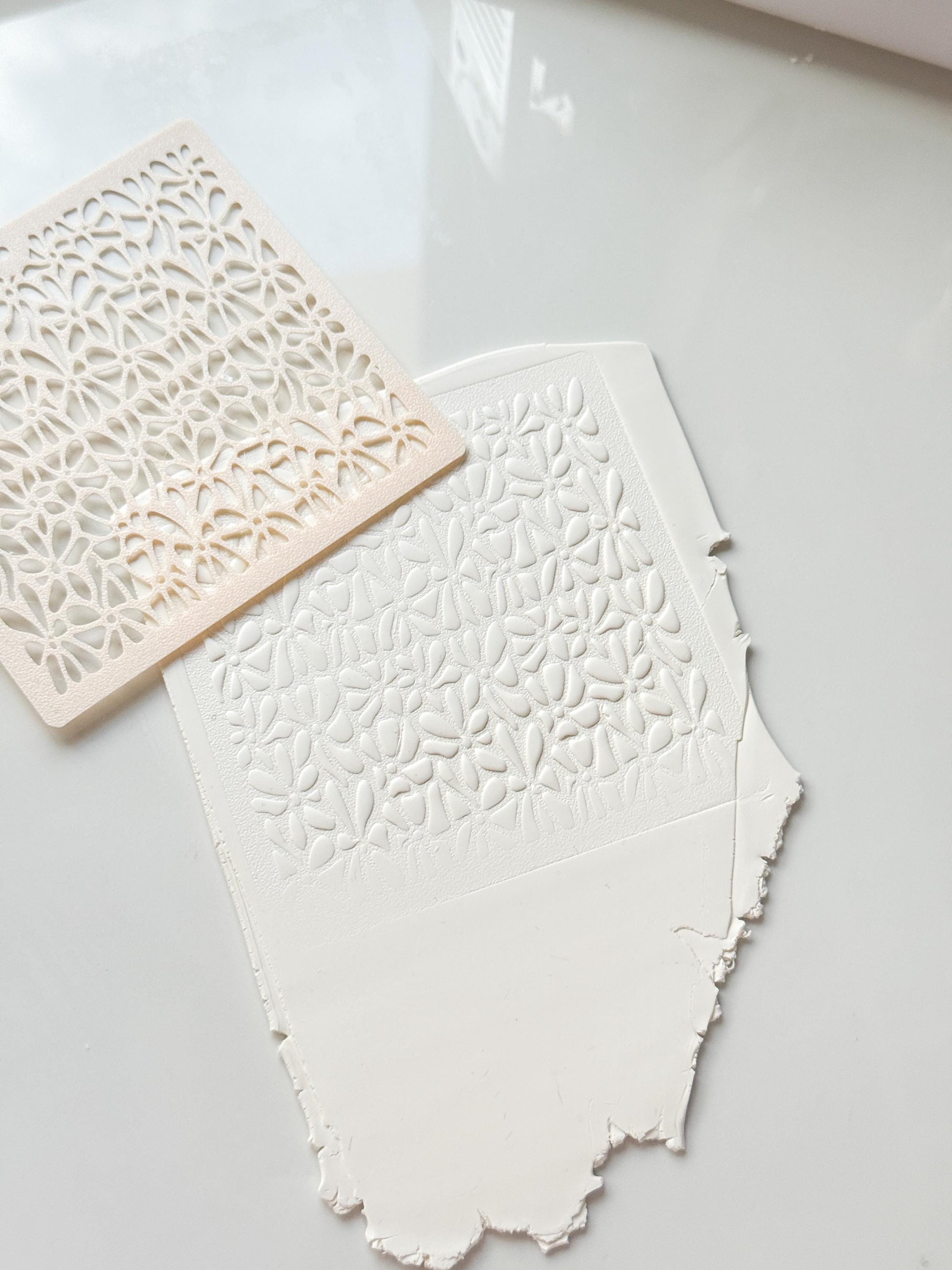 Matisse Inspired Stencil: Abstract Floral Pattern for Polymer Clay
