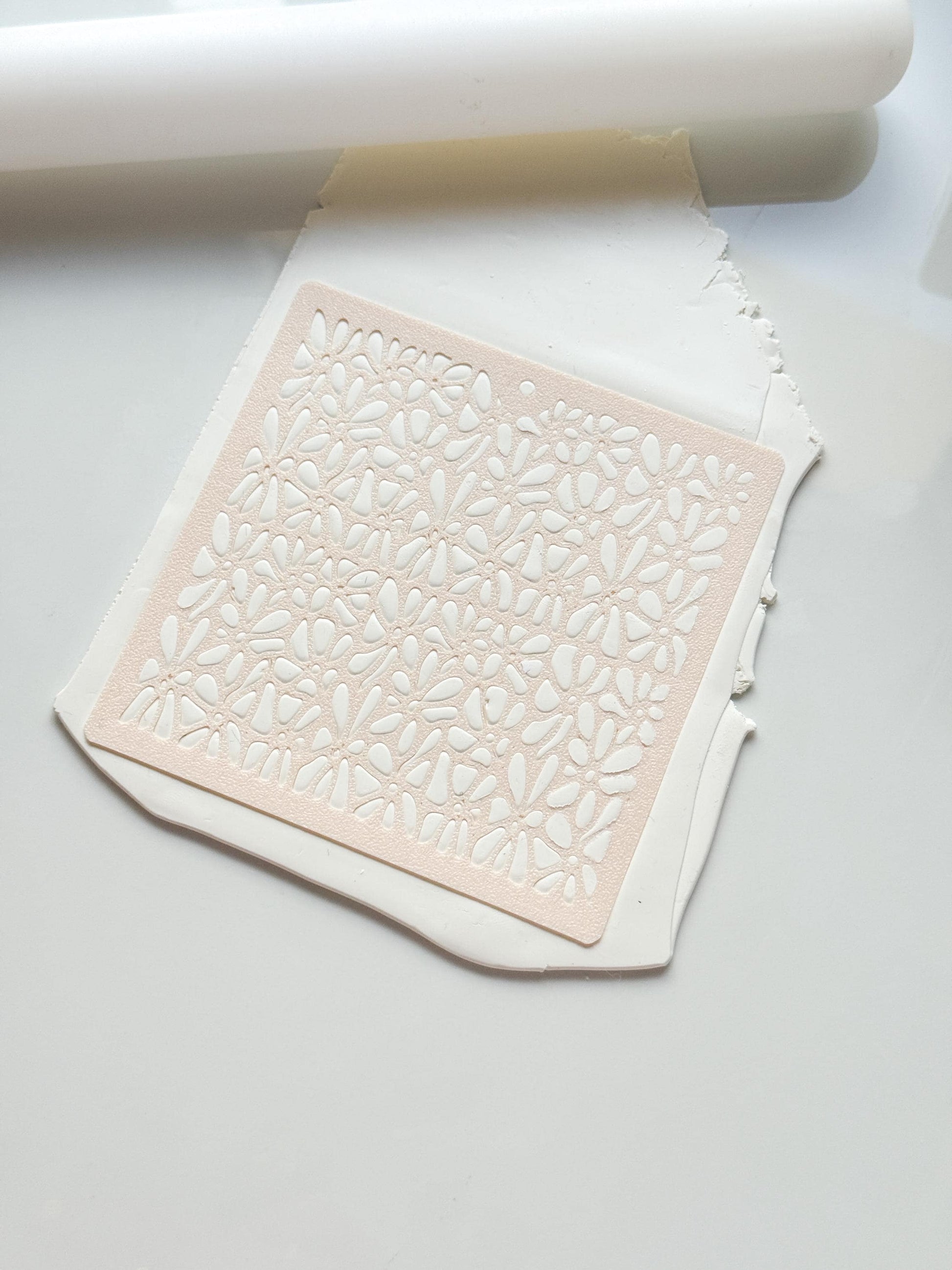 Matisse Inspired Stencil: Abstract Floral Pattern for Polymer Clay