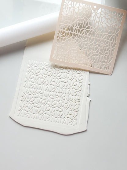 Matisse Inspired Stencil: Abstract Floral Pattern for Polymer Clay