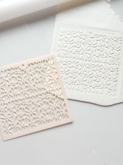 Matisse Inspired Stencil: Abstract Floral Pattern for Polymer Clay