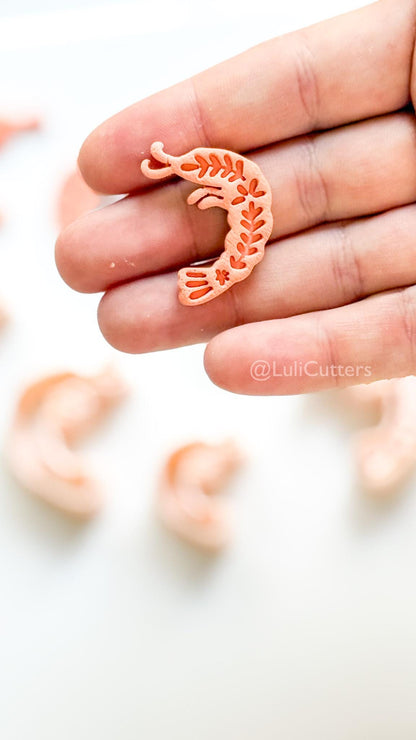 Bloom Shrimp Clay Cutter | Floral Prawn Earring Cutter