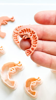 Bloom Shrimp Clay Cutter | Floral Prawn Earring Cutter