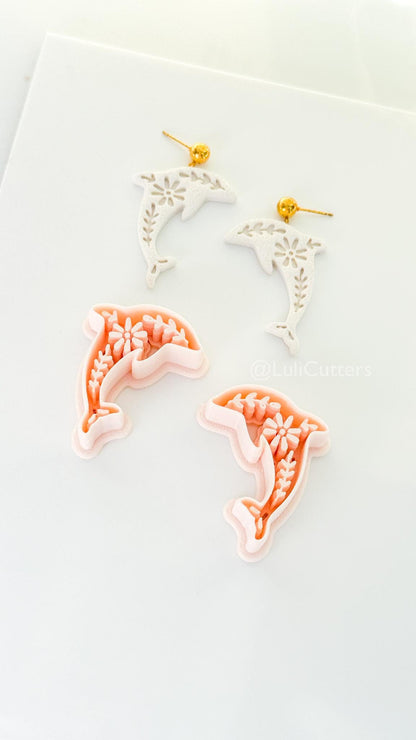 Tiley Dolphin Polymer Clay Cutter | Floral Earring Jewelry Making Tool