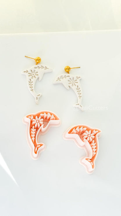 Tiley Dolphin Polymer Clay Cutter | Floral Earring Jewelry Making Tool