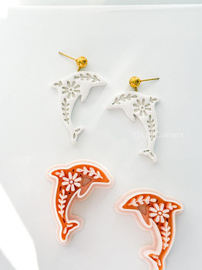 Tiley Dolphin Polymer Clay Cutter | Floral Earring Jewelry Making Tool