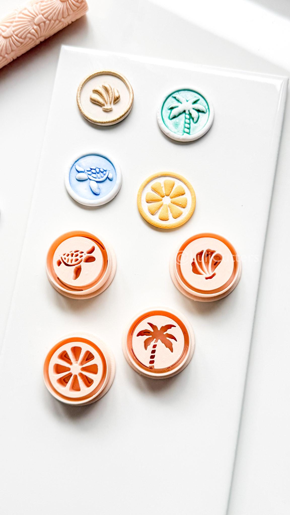 Impress Summer Clay Cutters | Lemon, Palm, Turtle, Sea Shell