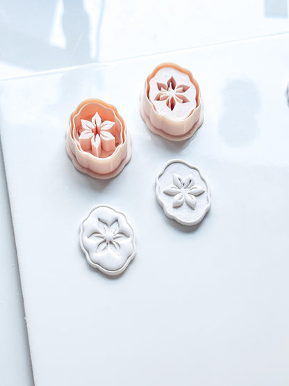 Mimi Pétale Cutters | Floral Deboss & Emboss Earring Shapes for Polymer Clay
