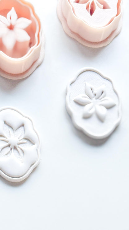 Mimi Pétale Cutters | Floral Deboss & Emboss Earring Shapes for Polymer Clay