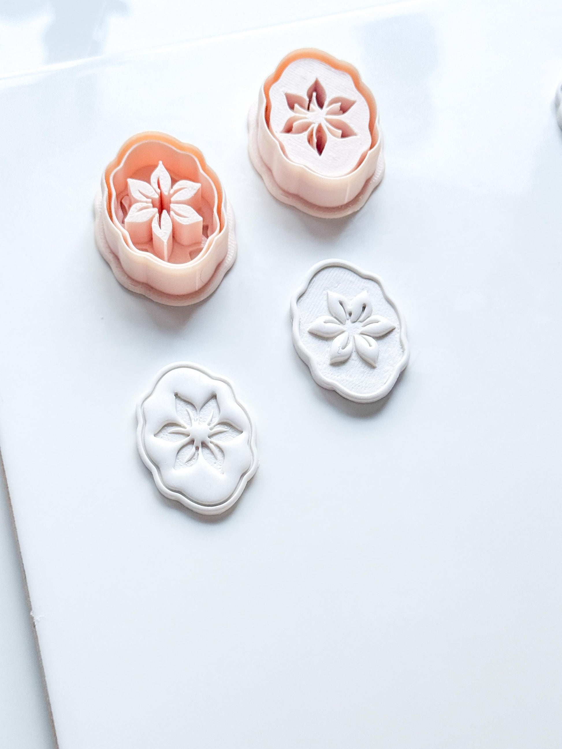 Mimi Pétale Cutters | Floral Deboss & Emboss Earring Shapes for Polymer Clay