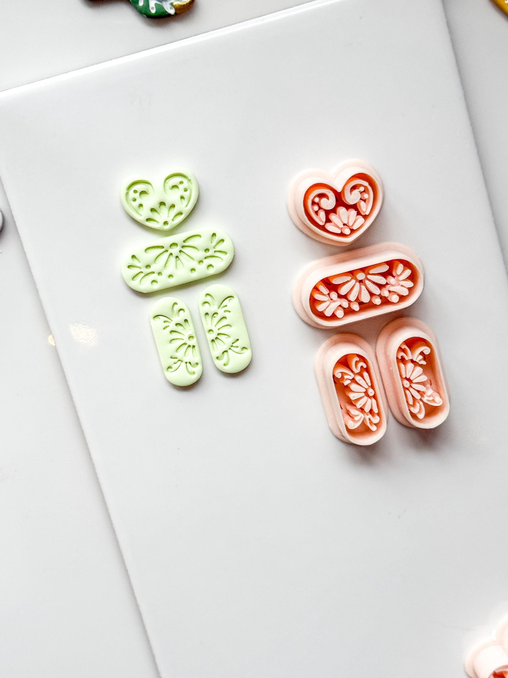 Talavera Amora Clay Cutter: Heart Floral Shape for Polymer Clay