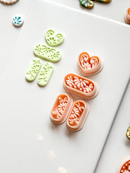 Talavera Amora Clay Cutter: Heart Floral Shape for Polymer Clay