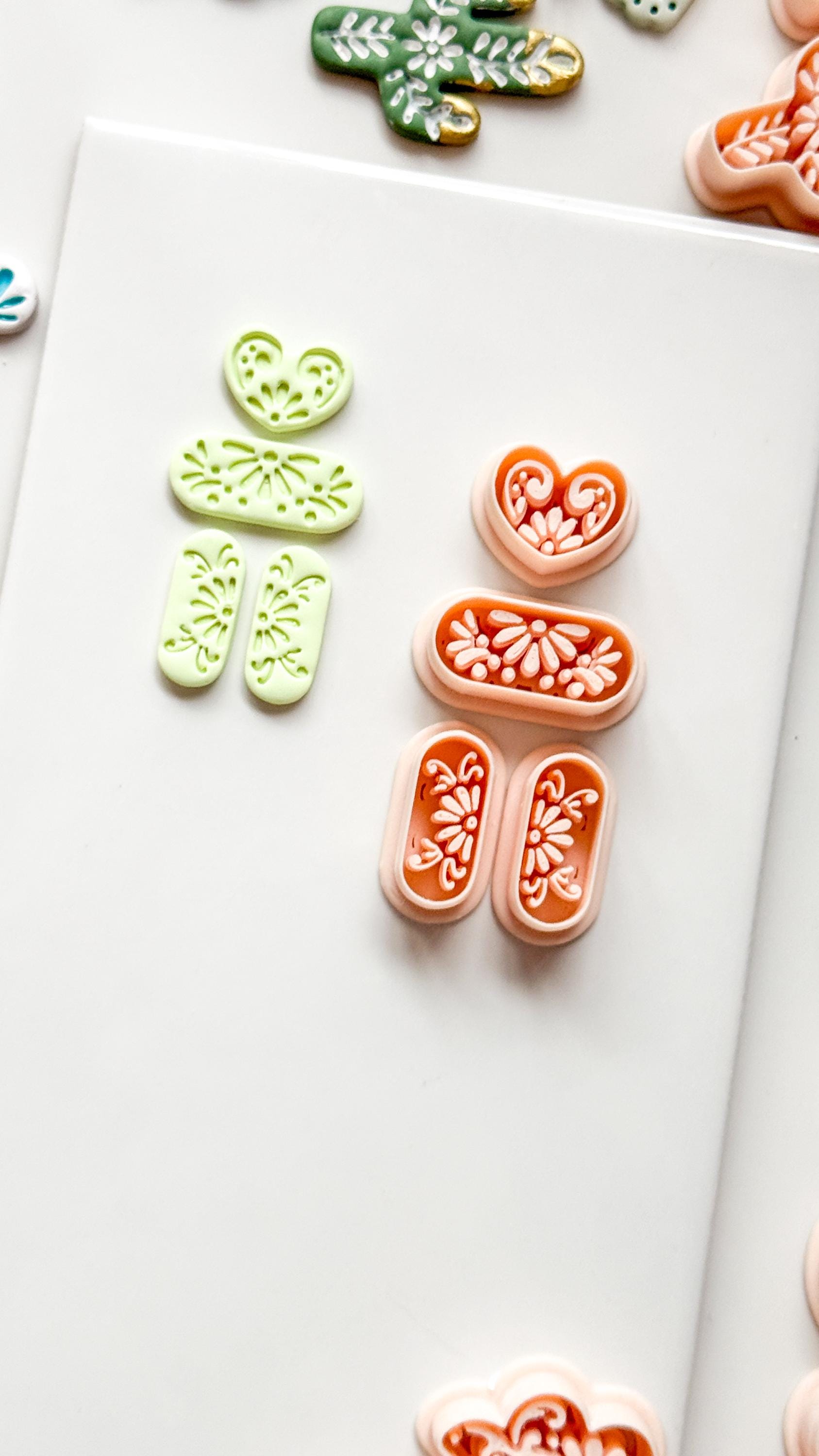 Talavera Amora Clay Cutter: Heart Floral Shape for Polymer Clay