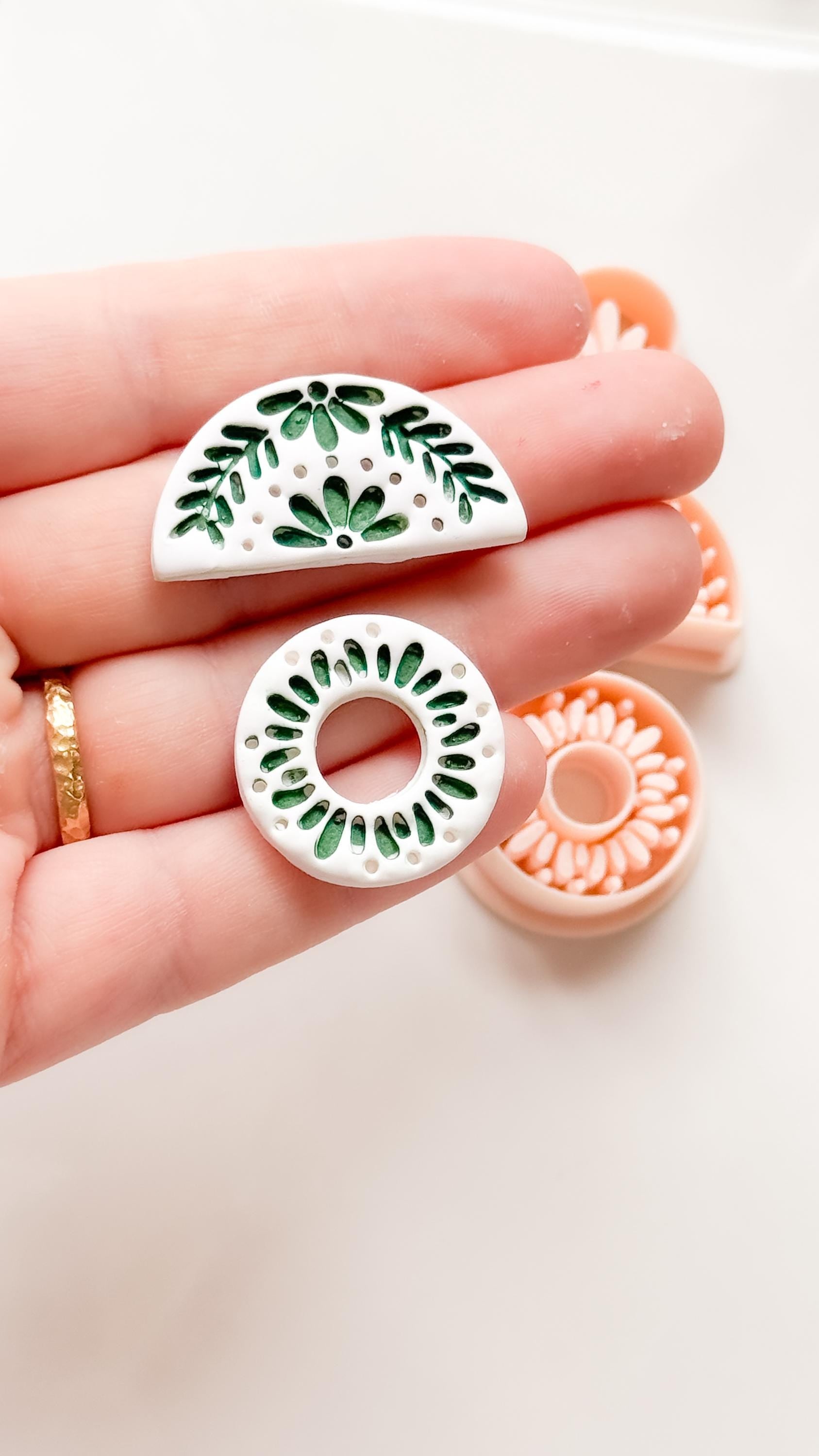 Casa Flor Cutter Set: Floral Geometric Shape for Polymer Clay