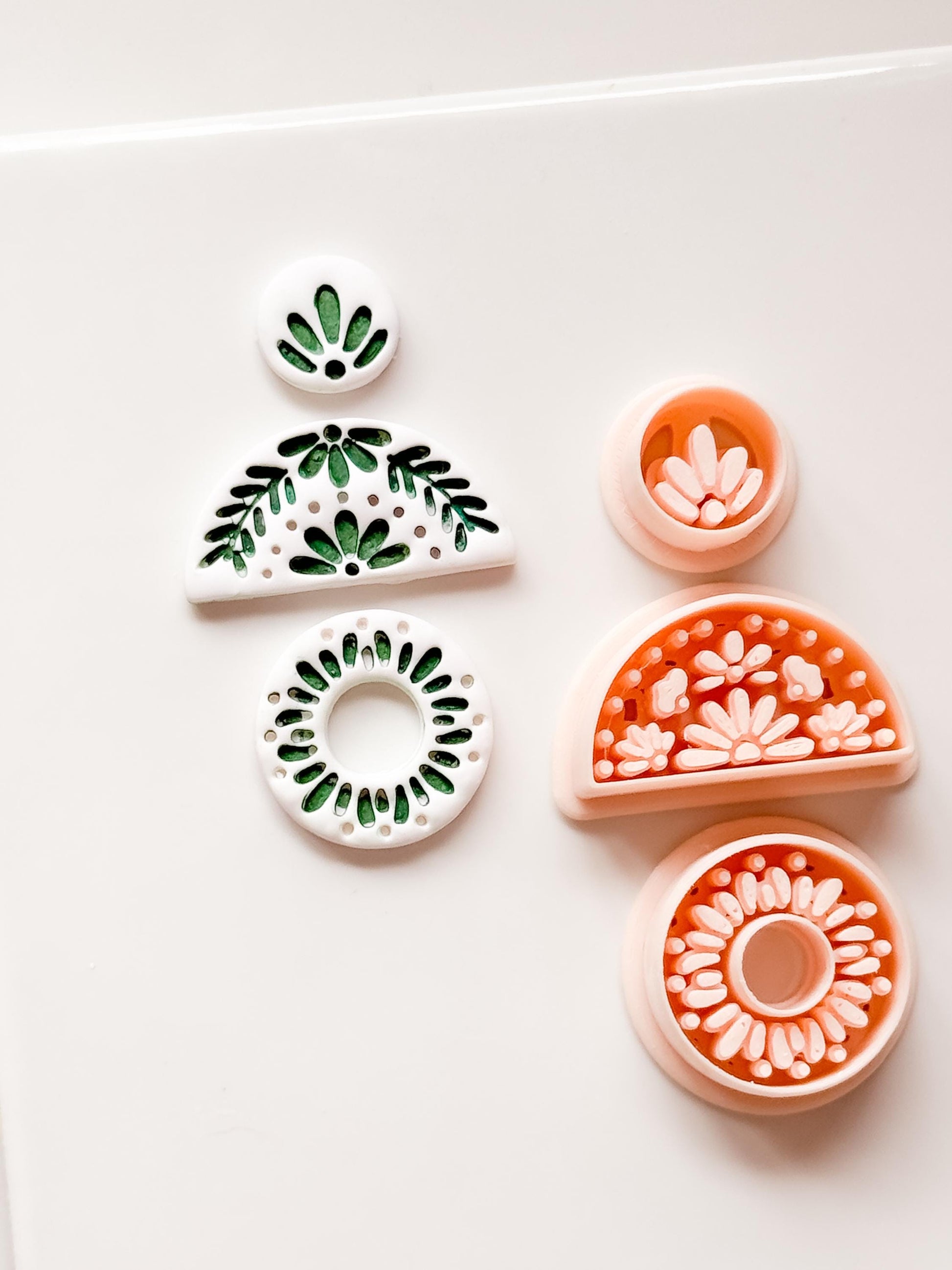 Casa Flor Cutter Set: Floral Geometric Shape for Polymer Clay