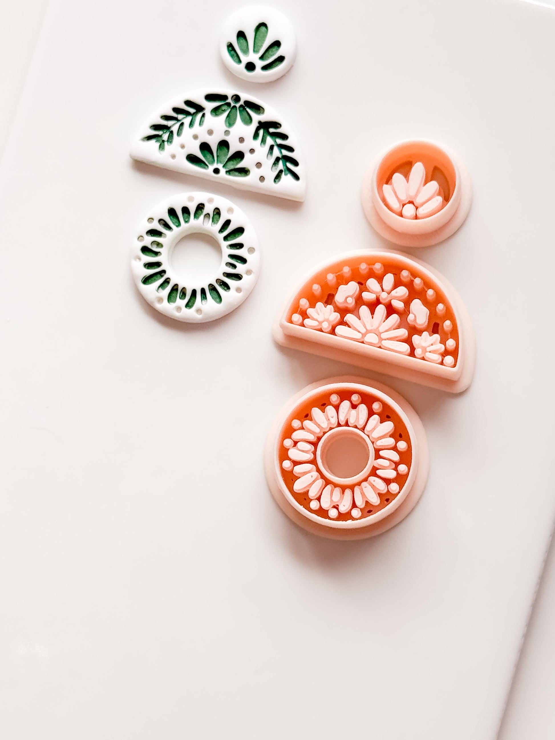 Casa Flor Cutter Set: Floral Geometric Shape for Polymer Clay
