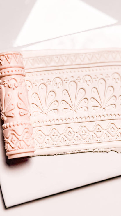 Talavera Tiles Roller: Geometric Pattern Pin for Polymer Clay