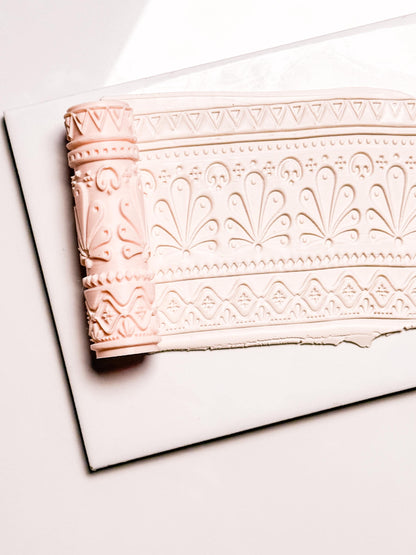 Talavera Tiles Roller: Geometric Pattern Pin for Polymer Clay