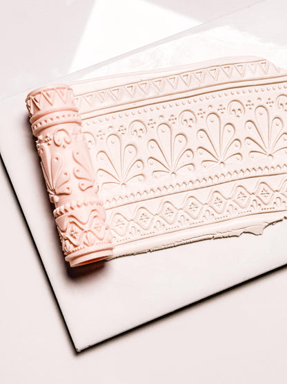 Talavera Tiles Roller: Geometric Pattern Pin for Polymer Clay