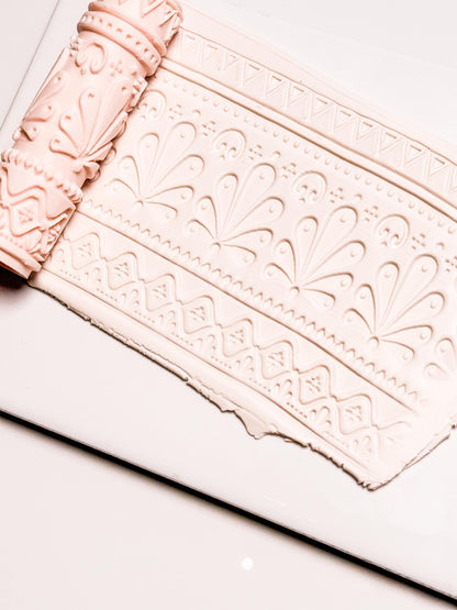 Talavera Tiles Roller: Geometric Pattern Pin for Polymer Clay