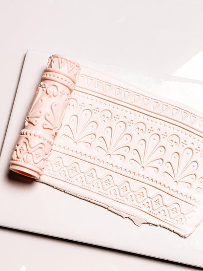 Talavera Tiles Roller: Geometric Pattern Pin for Polymer Clay