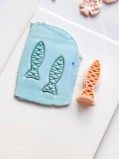 Wavy Fish Cutter | Fish Scale Shape Tool for Polymer Clay
