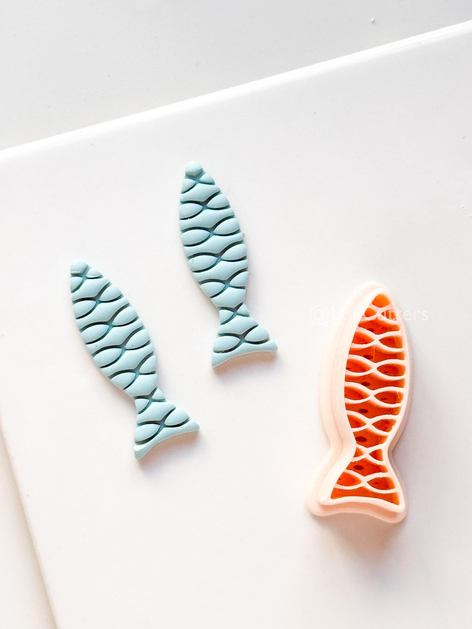 Wavy Fish Cutter | Fish Scale Shape Tool for Polymer Clay