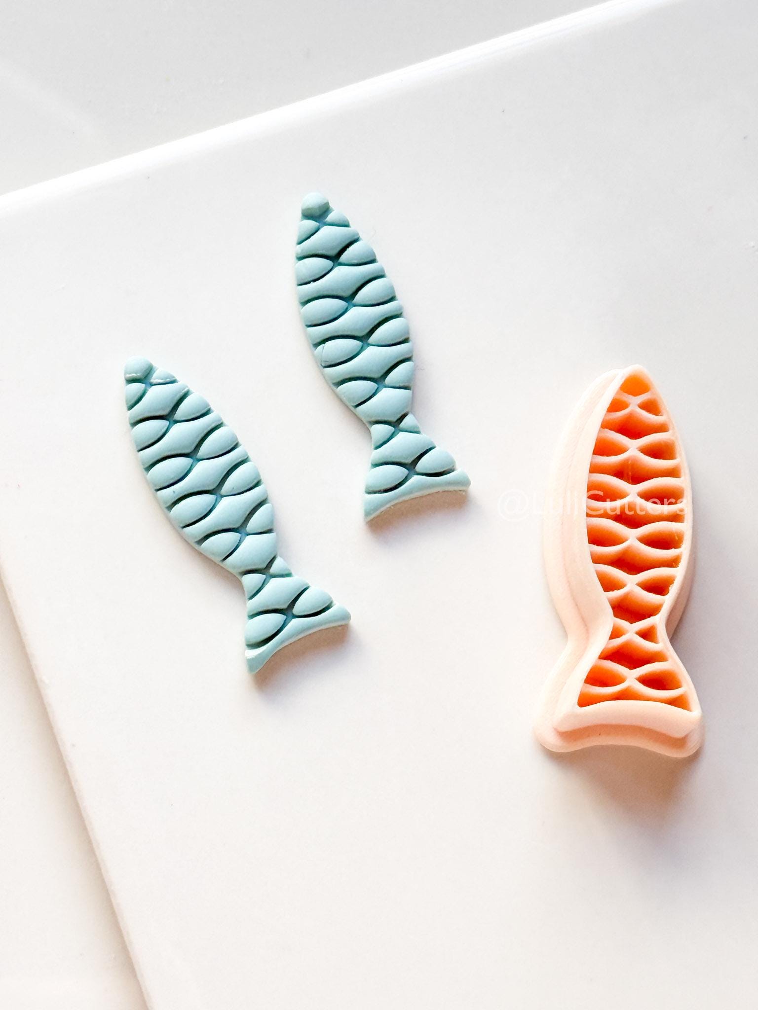 Wavy Fish Cutter | Fish Scale Shape Tool for Polymer Clay