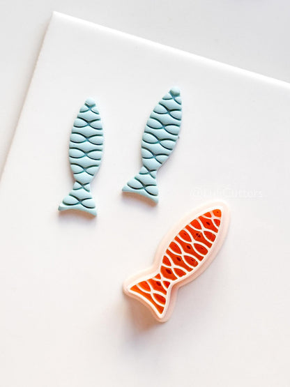 Wavy Fish Cutter | Fish Scale Shape Tool for Polymer Clay