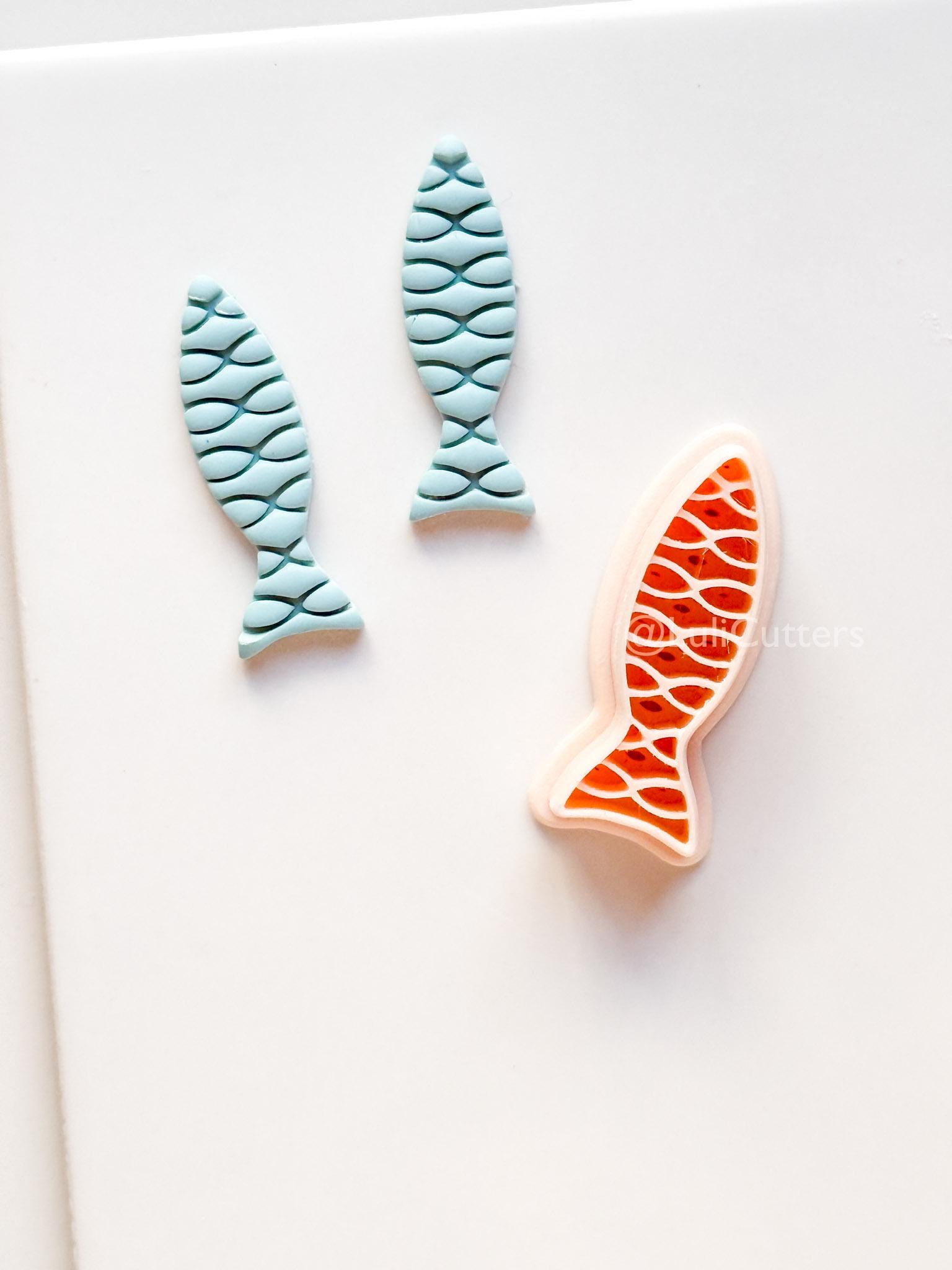 Wavy Fish Cutter | Fish Scale Shape Tool for Polymer Clay