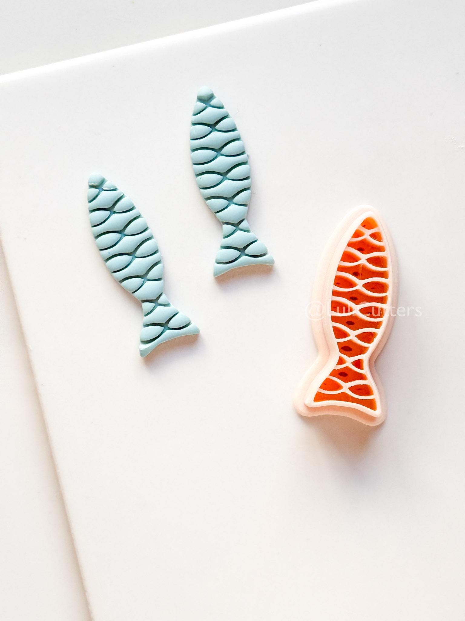 Wavy Fish Cutter | Fish Scale Shape Tool for Polymer Clay