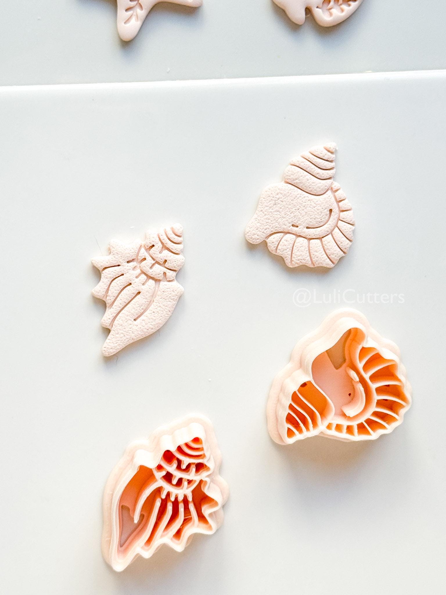 Sea-esta Cutter Set | Conch Shell Shape Tool for Polymer Clay