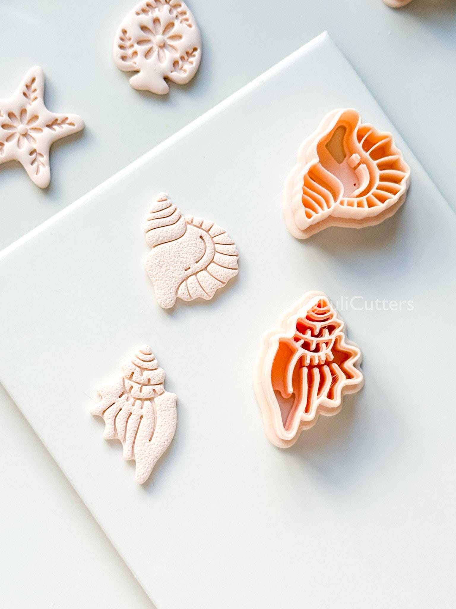 Sea-esta Cutter Set | Conch Shell Shape Tool for Polymer Clay