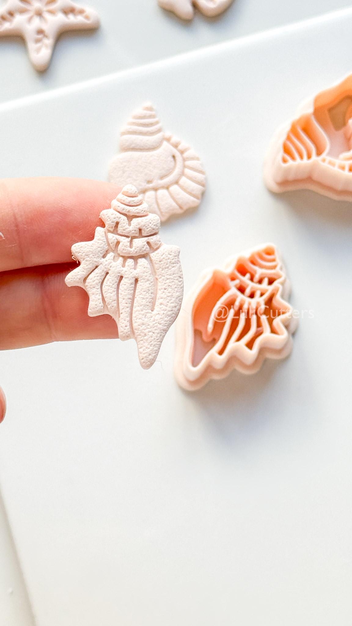 Sea-esta Cutter Set | Conch Shell Shape Tool for Polymer Clay