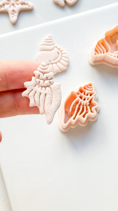 Sea-esta Cutter Set | Conch Shell Shape Tool for Polymer Clay