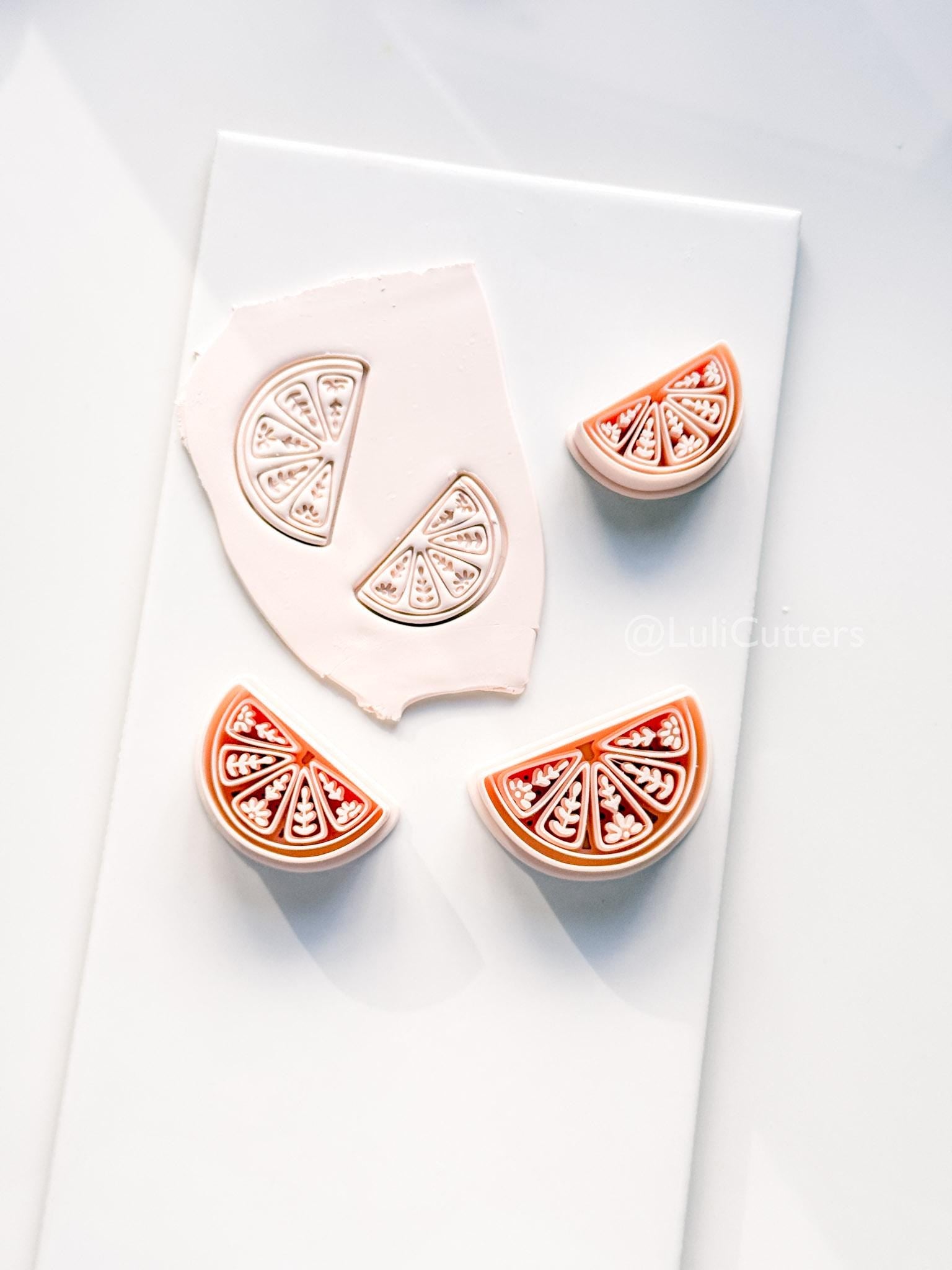 Botanical Citrus Slice Cutter | Fruit Shape Tool for Polymer Clay