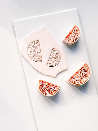 Botanical Citrus Slice Cutter | Fruit Shape Tool for Polymer Clay